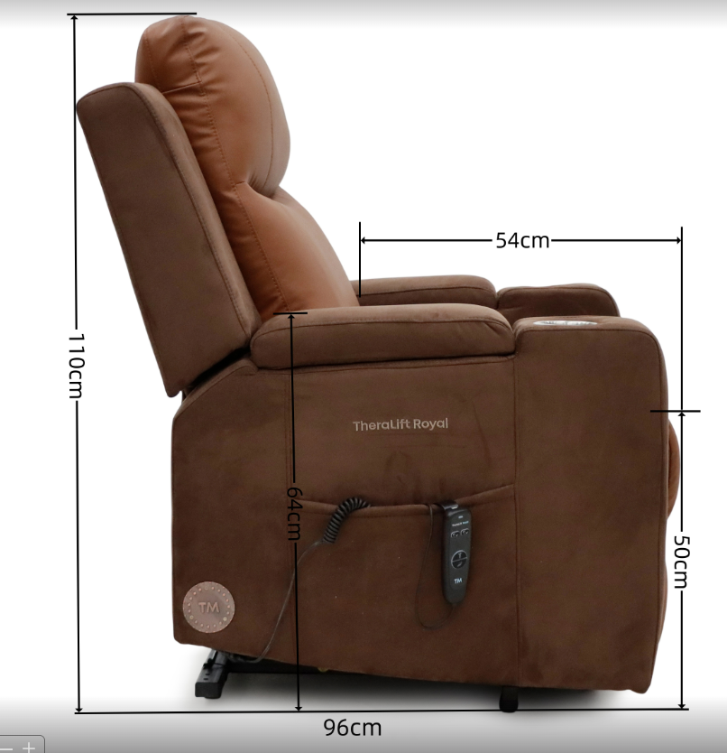 SILLÓN CON MASAJE DE AIRE THERALIFT ROYAL – SISTEMA ZENFLOW + ELEVACIÓN