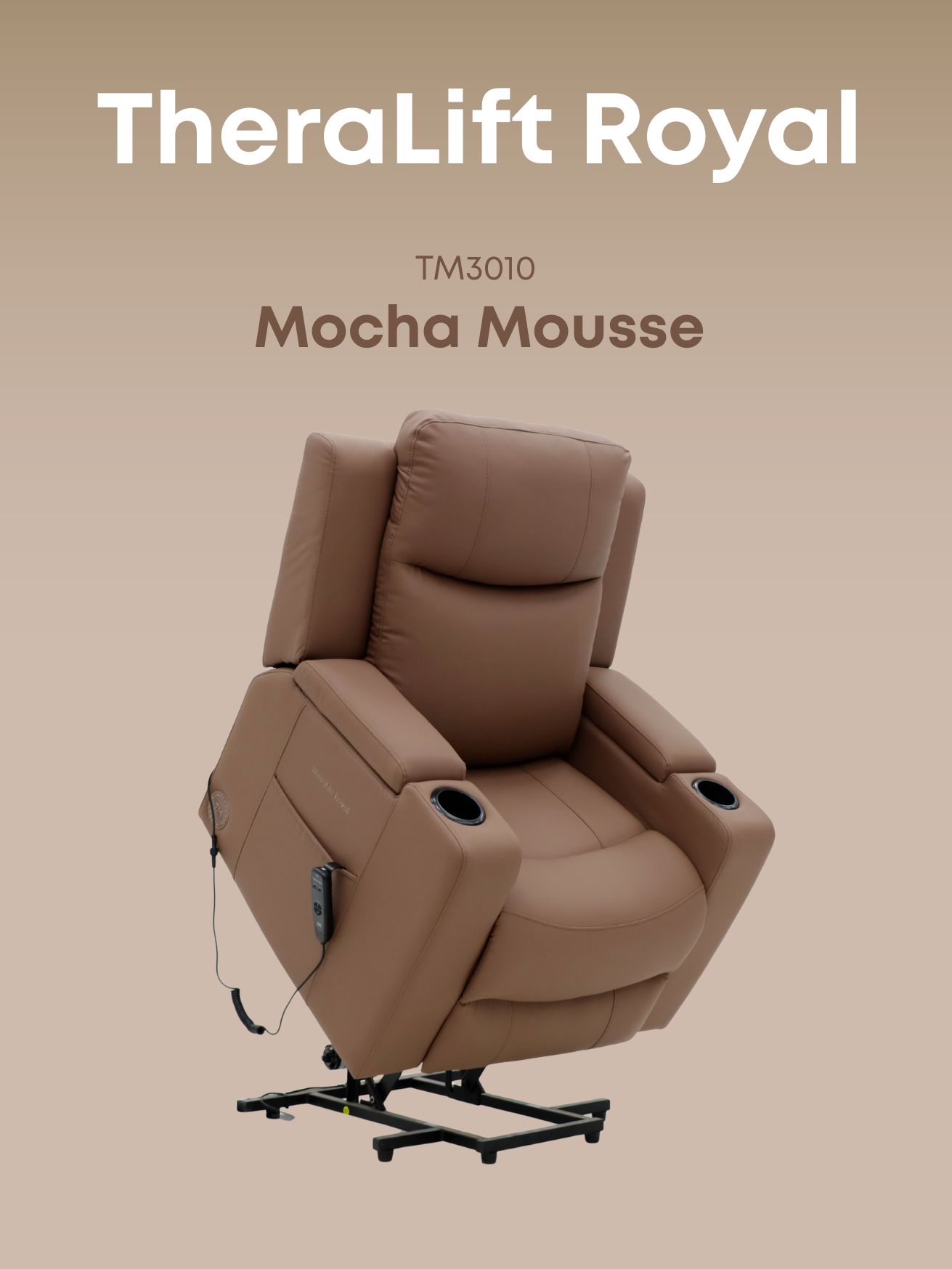 Poltrona com Massagem de Ar TheraLift Royal – Sistema ZenFlow + Elevação