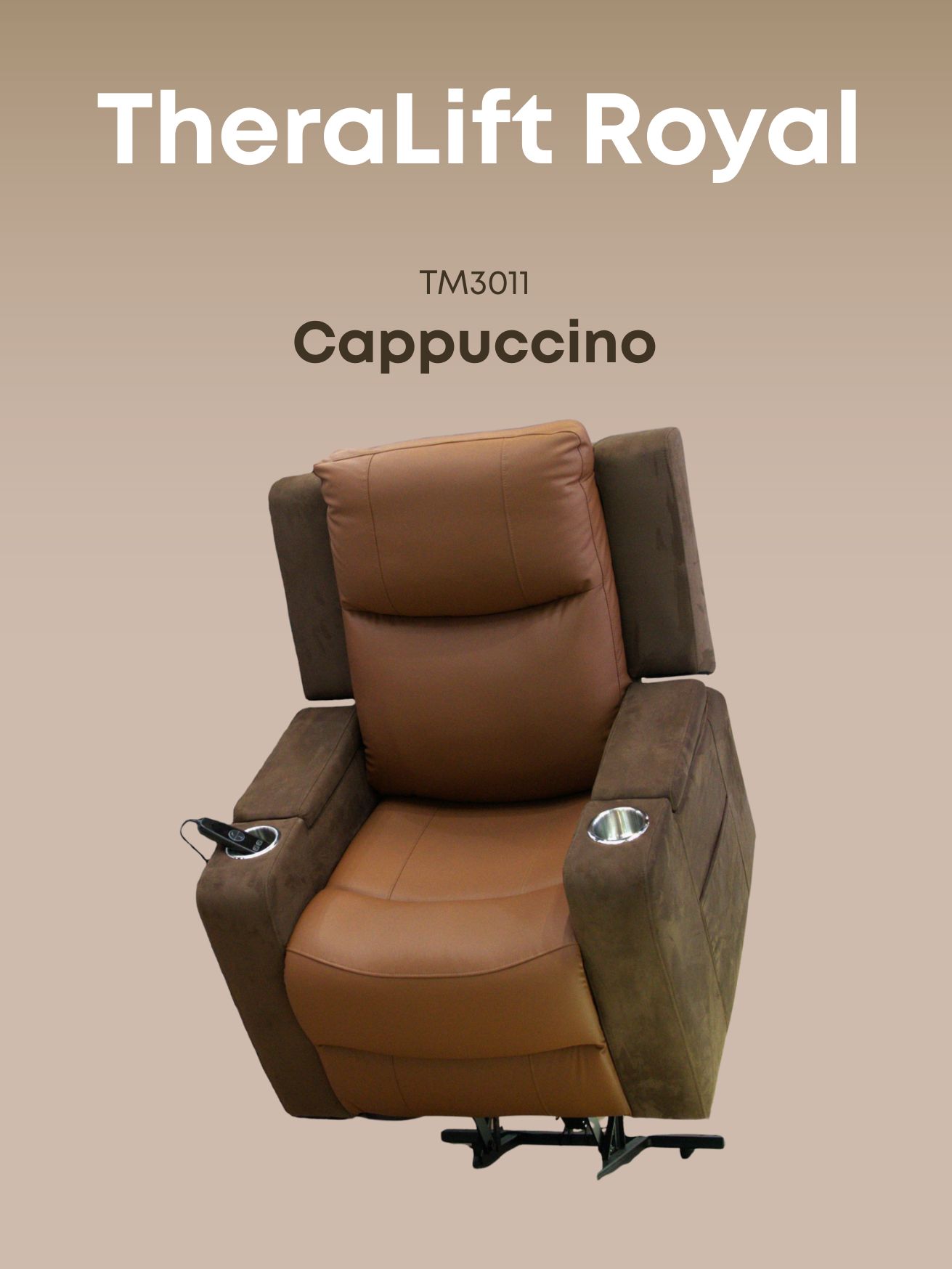 Poltrona com Massagem de Ar TheraLift Royal – Sistema ZenFlow + Elevação